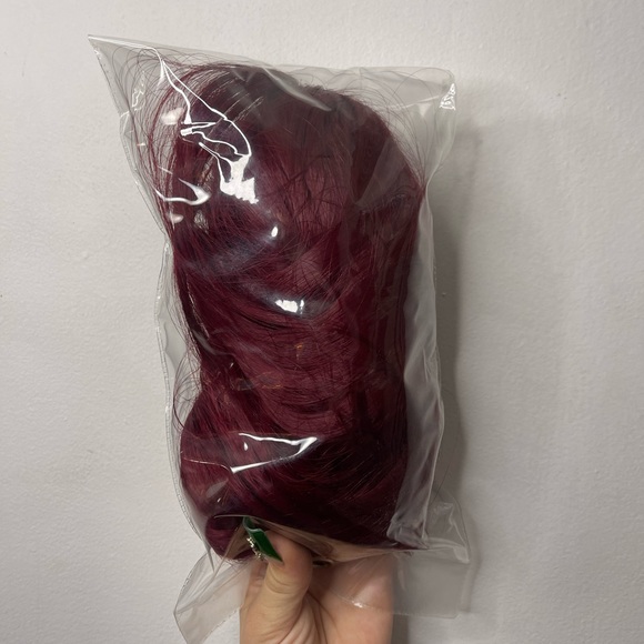 Burgundy Clip In Pony Extension Piece - Picture 2 of 3